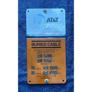 AT&T Buried Cable Metal Sign